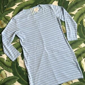 STS Sail to Sable • Preppy Blue Striped Dress • Size Large